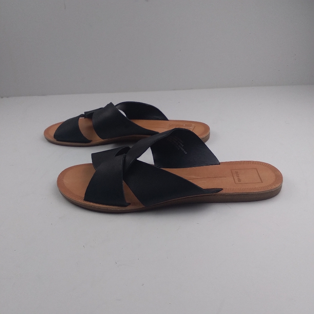 Dolce Vita Derby Black Slip On Sandal Shoes size women US 10M